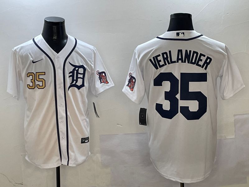 Men Detroit Tigers #35 Verlander White Game 2025 Nike MLB Jersey style 4->detroit tigers->MLB Jersey